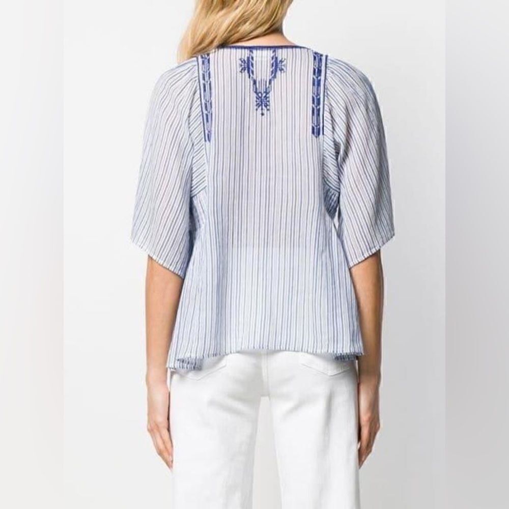 ISABEL MARANT ETOILE RUCHED JOYA BLOUSE Size 36